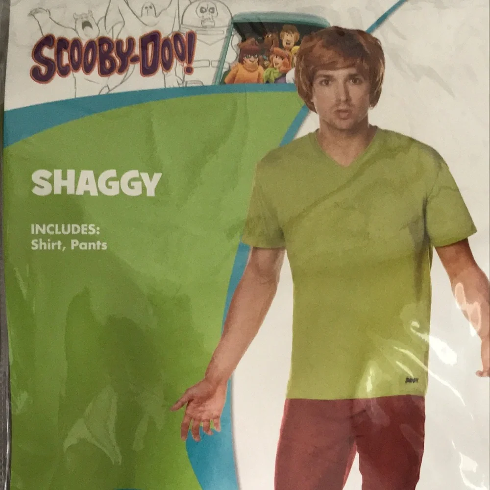 XL Scooby Doo Shaggy HalloweenCostume shirt & pants green & brown worn once